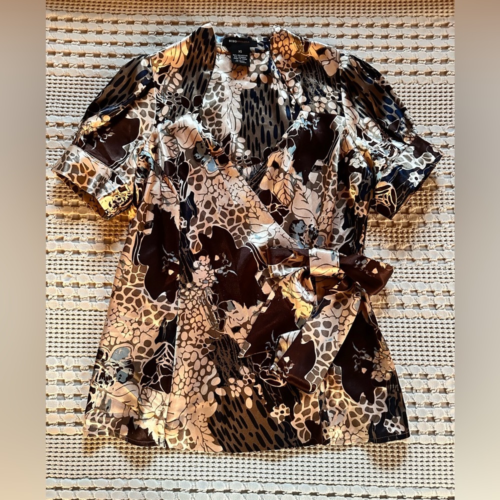 Bcbg side bow blouse for women XS